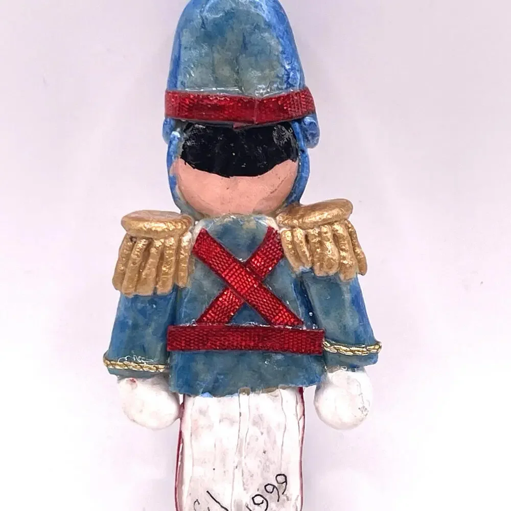 Vintage Nutcracker Salt Dough‎ Christmas Ornament 3.5